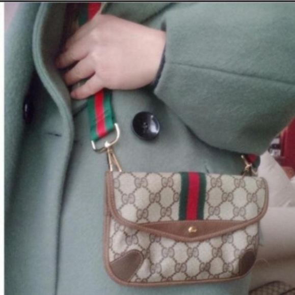 Authentic Vintage Gucci GG Monogram Web Ophidia Neo Clutch Fanny Bum Waist Belt - Picture 2 of 12